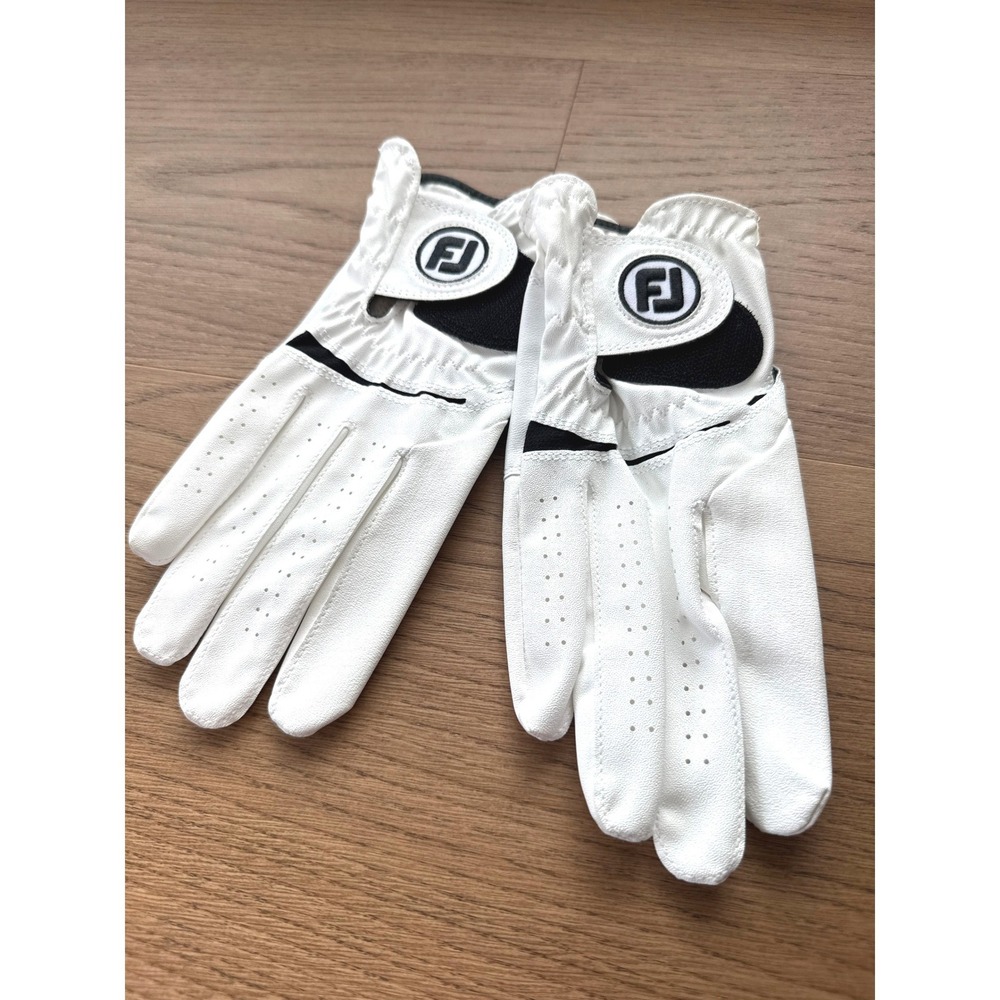 FootJoy Golf Gloves White Pair Mens XL Perforated Hook and Loop 25020114